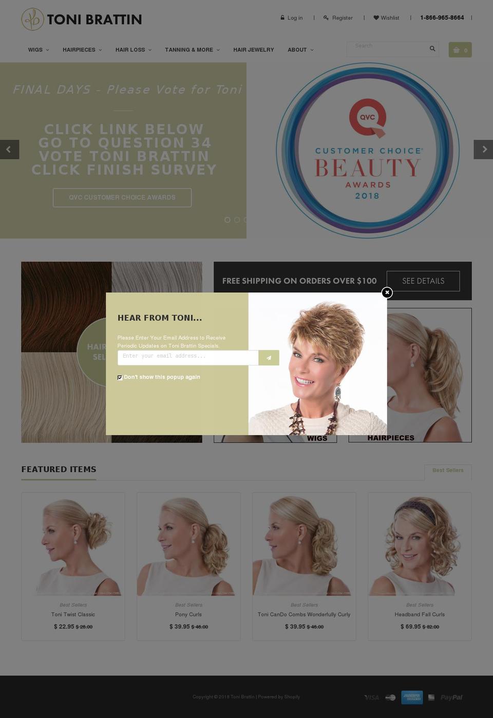 toni-brattin Shopify theme site example tonibrattinwig.com