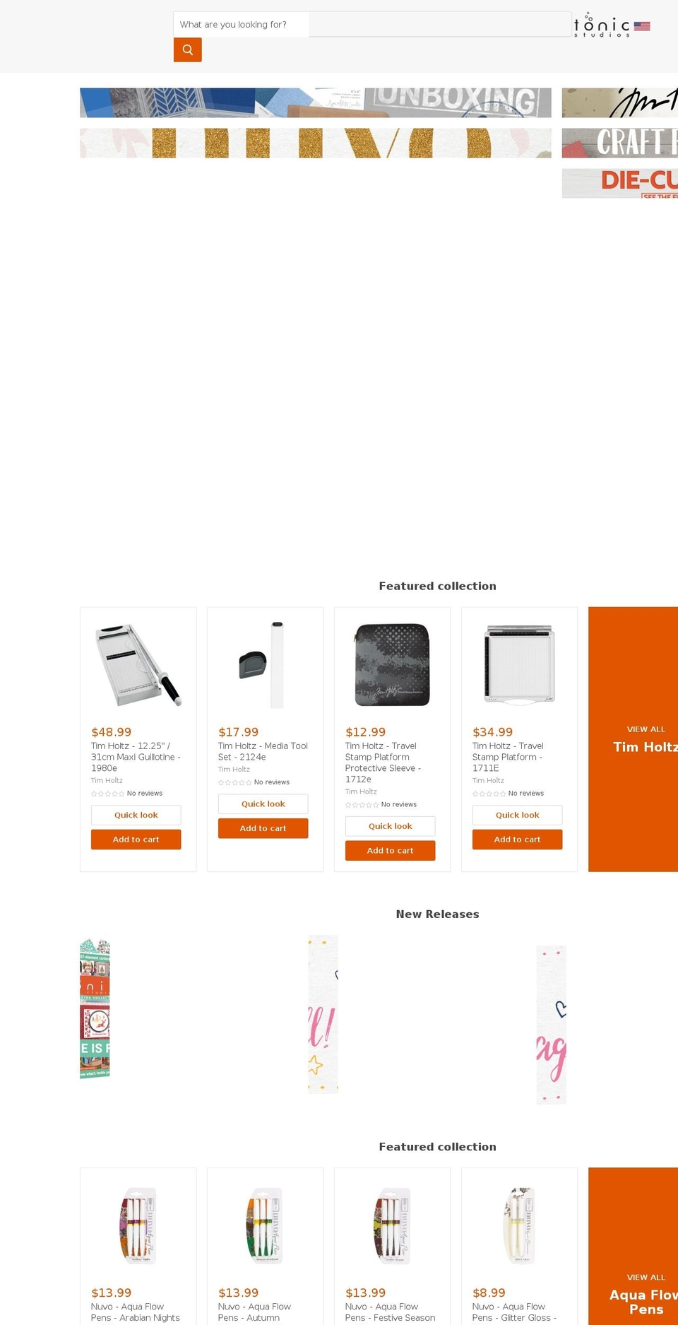 tonic-studios.com shopify website screenshot