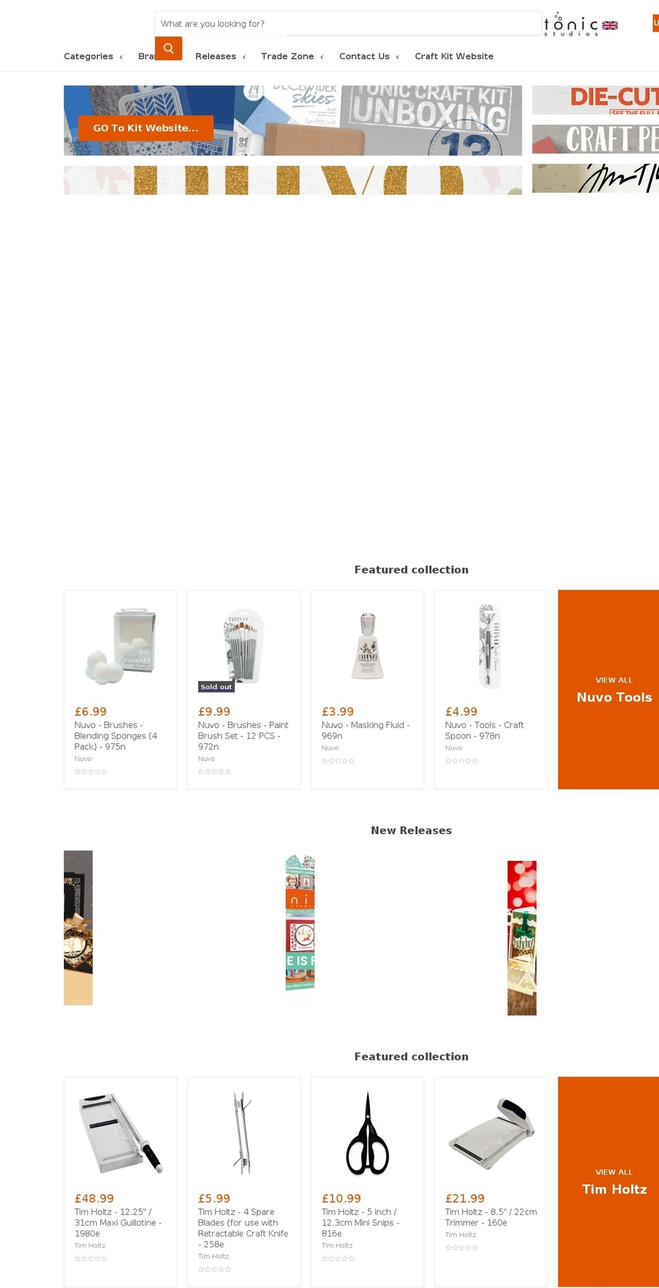 tonic-wholesale.co.uk shopify website screenshot