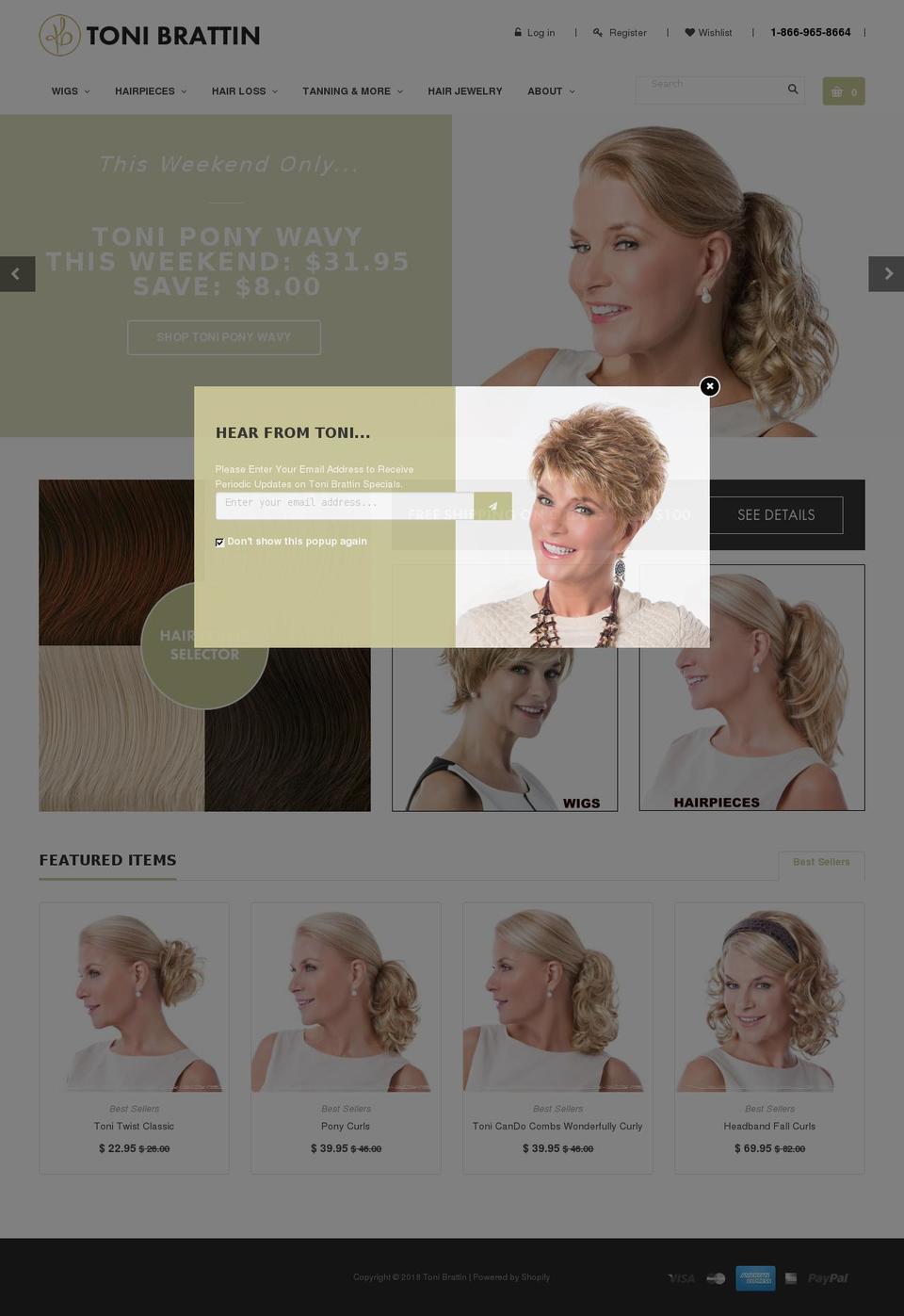 toni-brattin Shopify theme site example tonihairfabulous.com