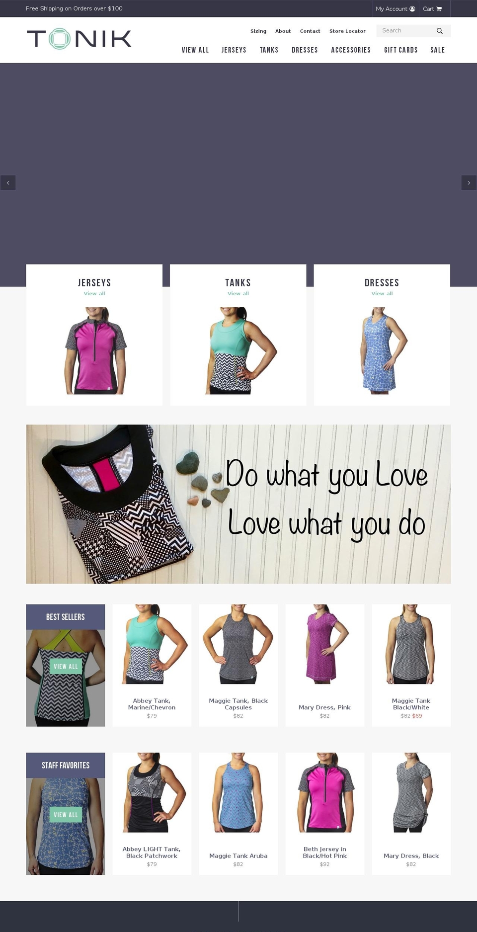 tonikclothing.com shopify website screenshot