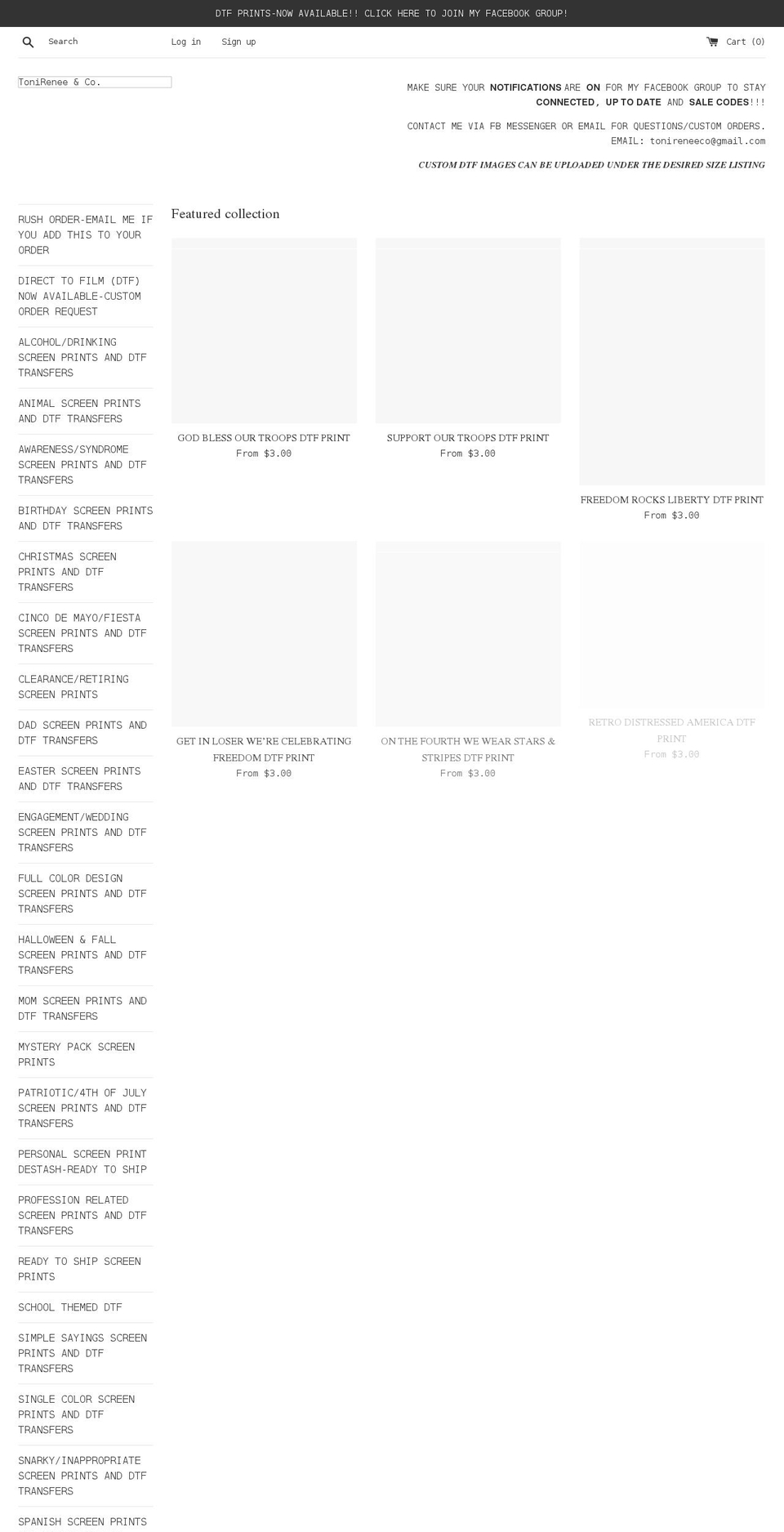 tonireneeco.com shopify website screenshot