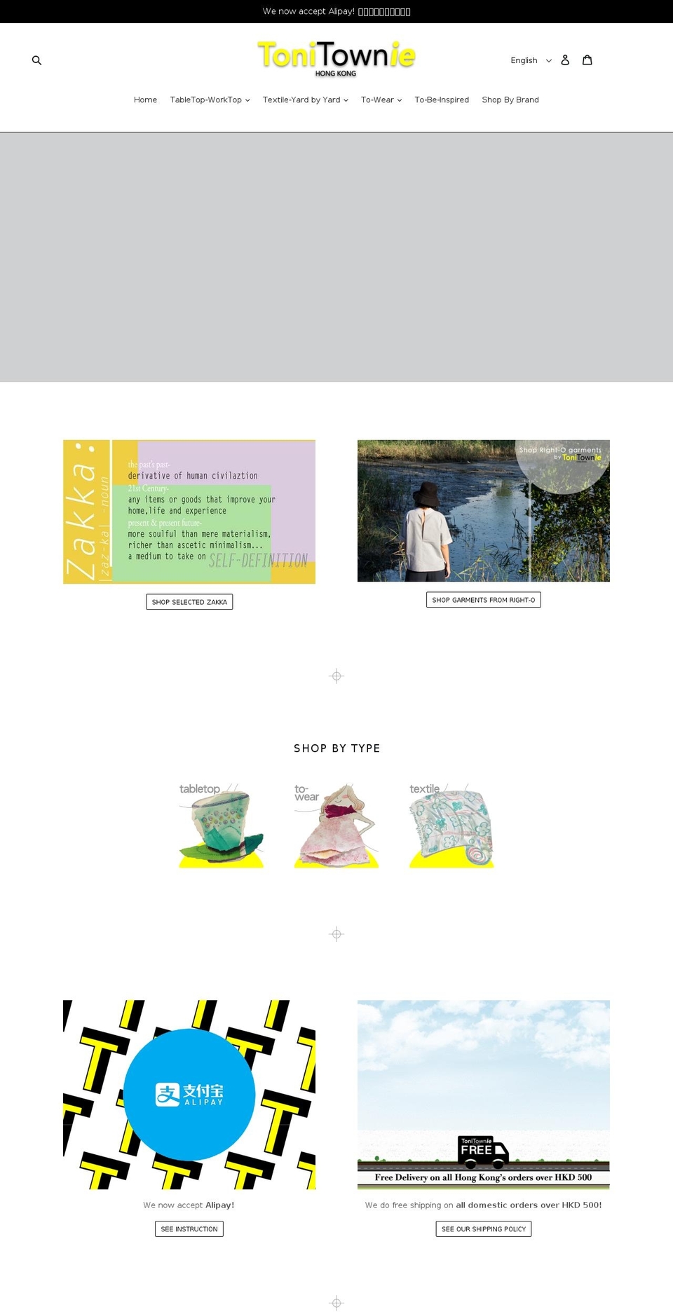 tonitownie.com — Shopify storefront screenshot