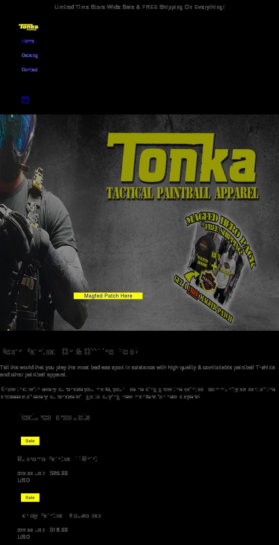tonkatactical.com shopify website screenshot
