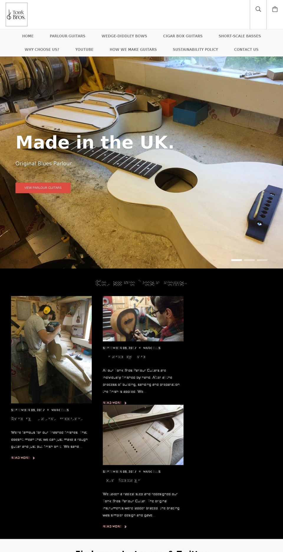 tonkbrothers.com — Shopify storefront screenshot