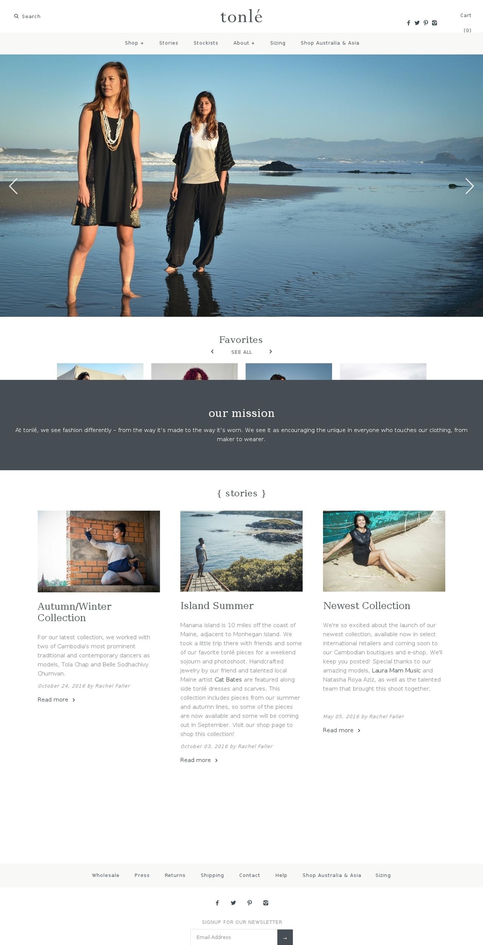 tonle.com shopify website screenshot