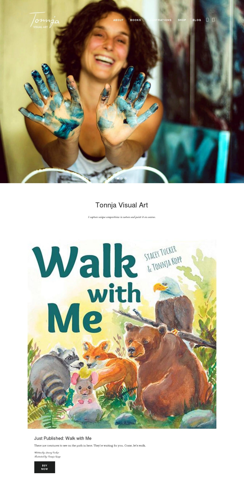 tonnjavisualart.com shopify website screenshot