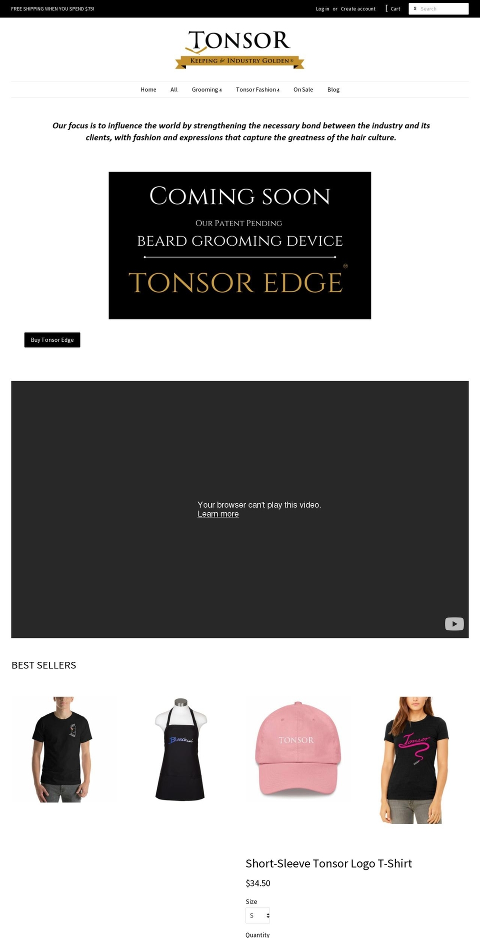 tonsorbrand.com — Shopify storefront screenshot