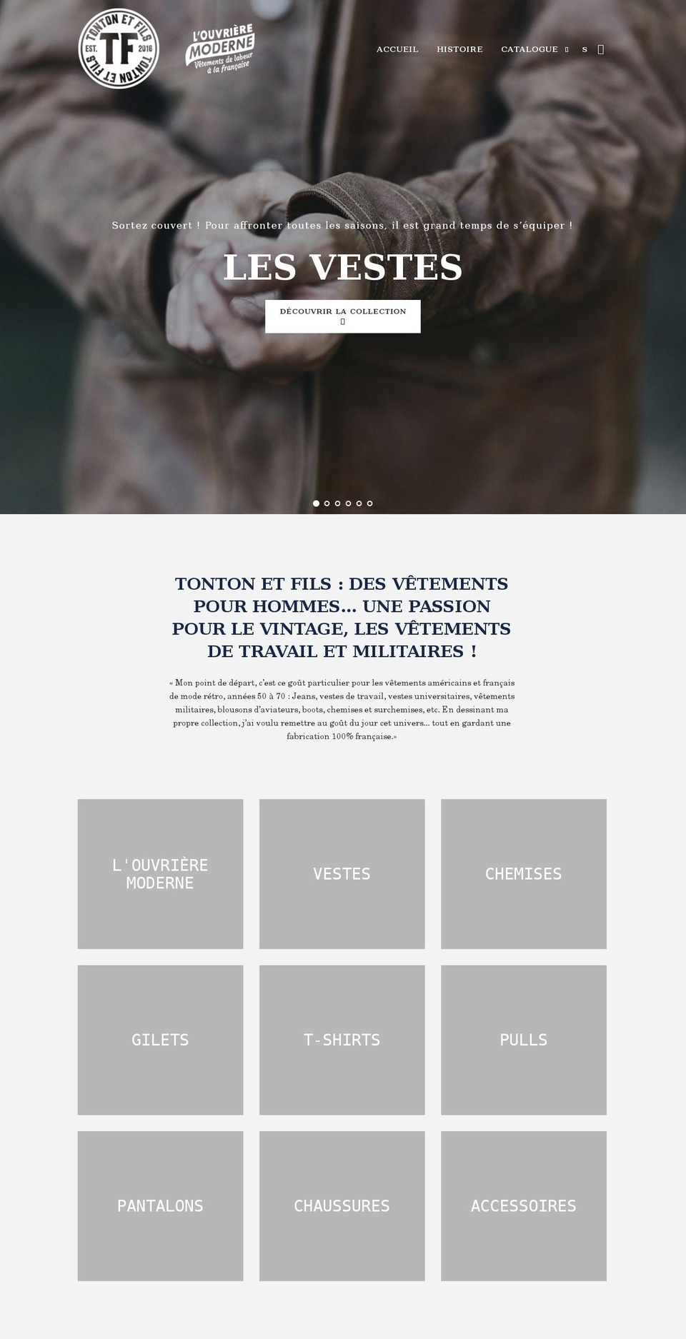 tontonetfils.fr shopify website screenshot