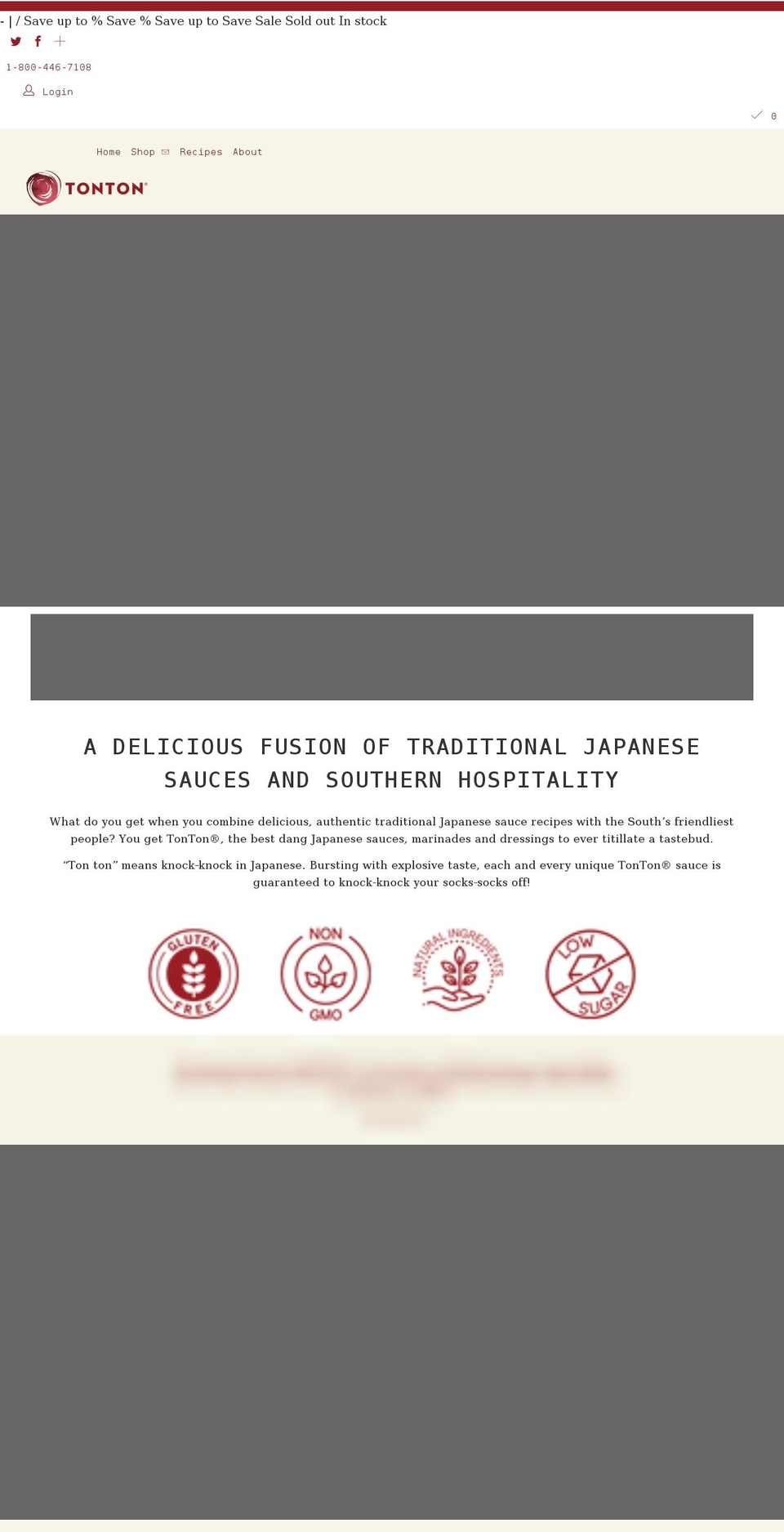 tontonsauce.com shopify website screenshot