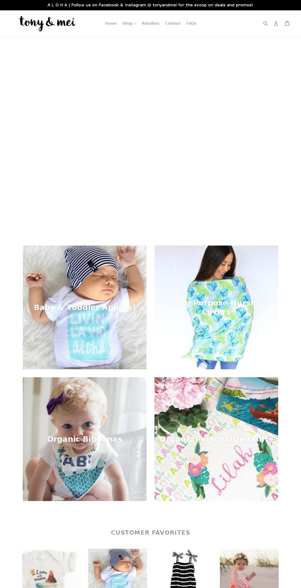 tonyandmei.com shopify website screenshot