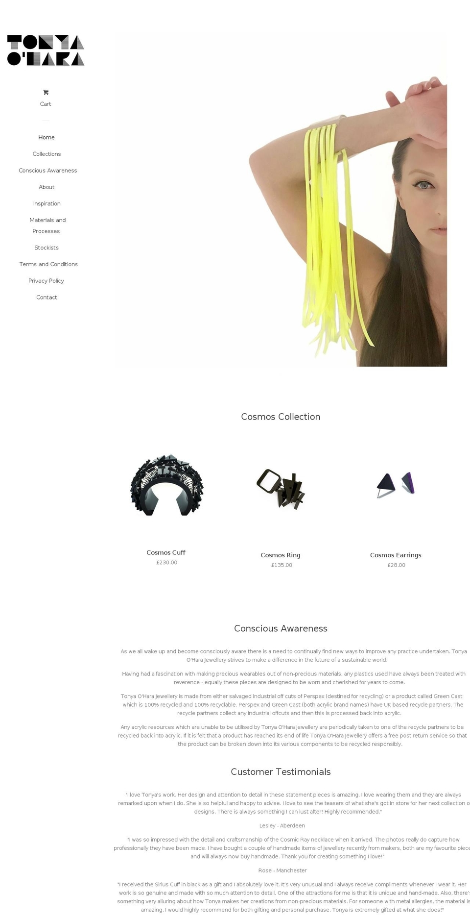 tonyaohara.com — Shopify storefront screenshot