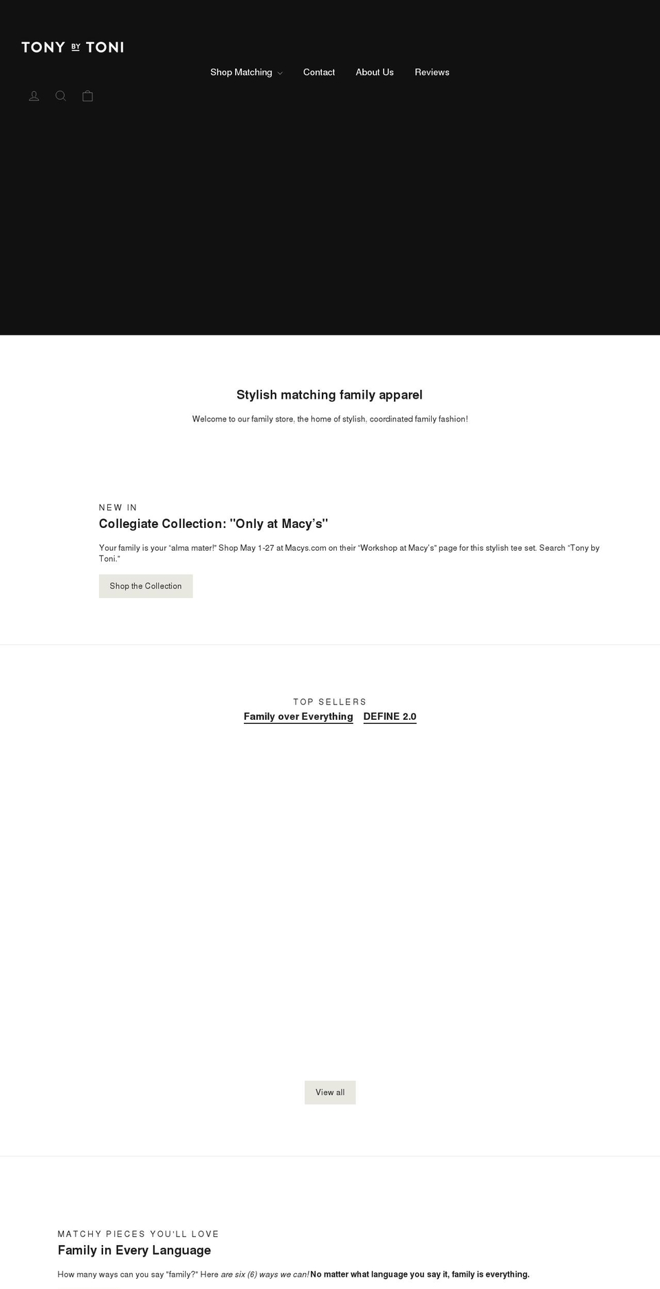 tonybytoni.com shopify website screenshot