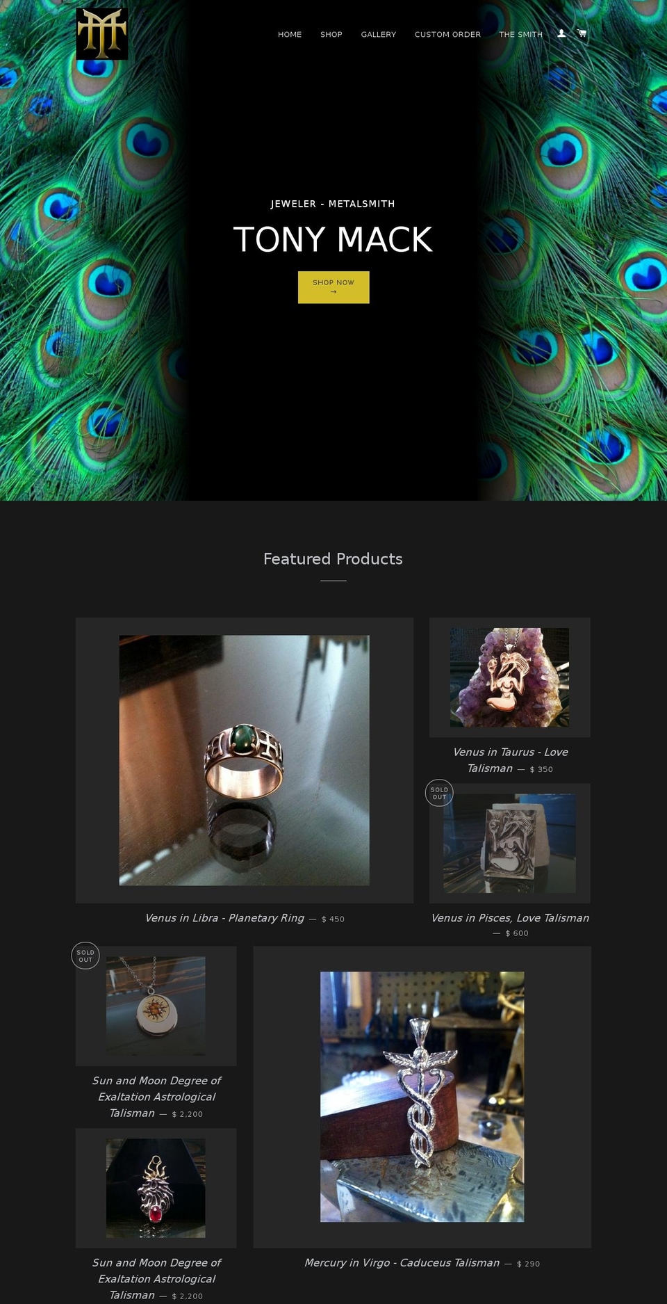 tonymackgoldsmith.com shopify website screenshot