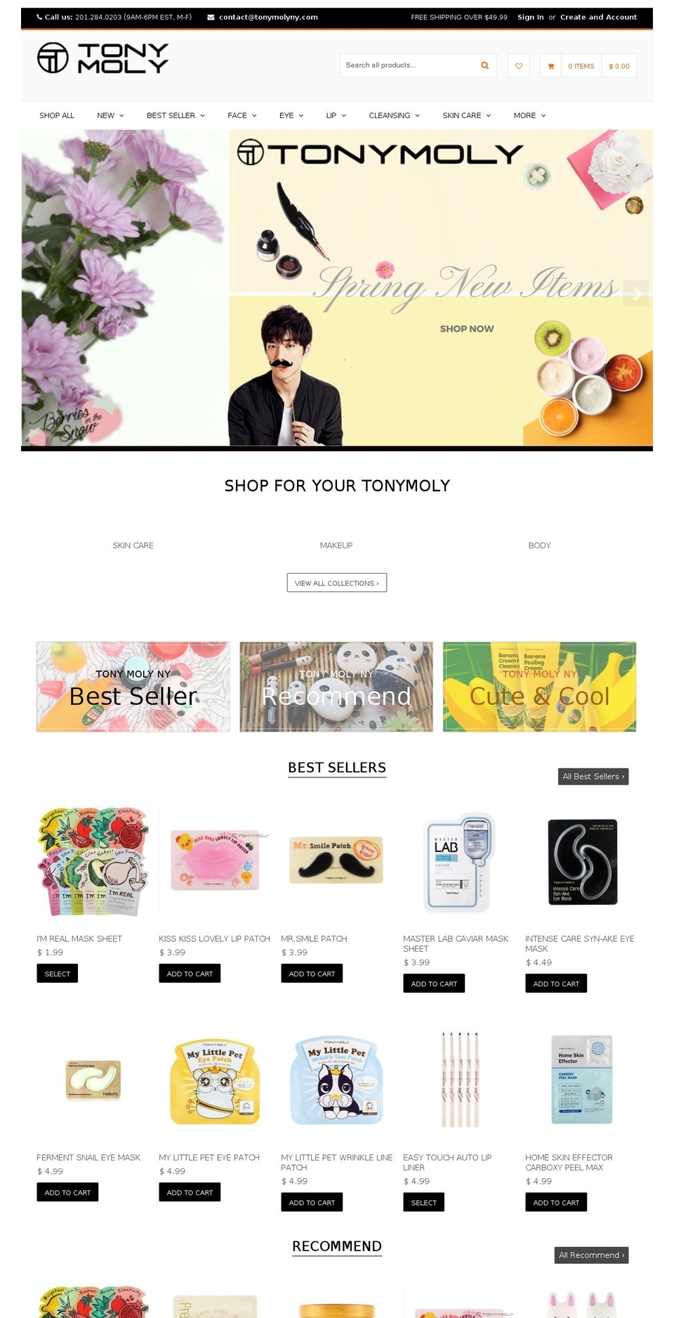 tonymolyamerica.com shopify website screenshot