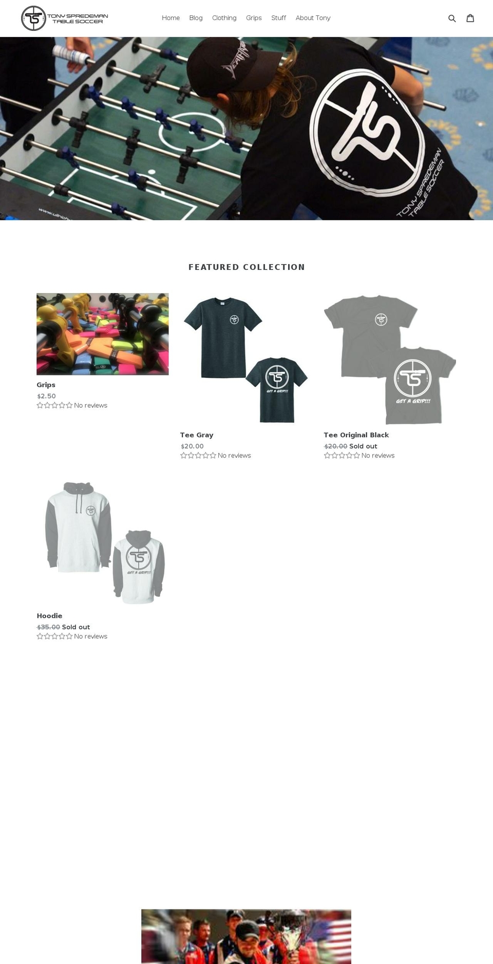 tonyspredeman.com shopify website screenshot