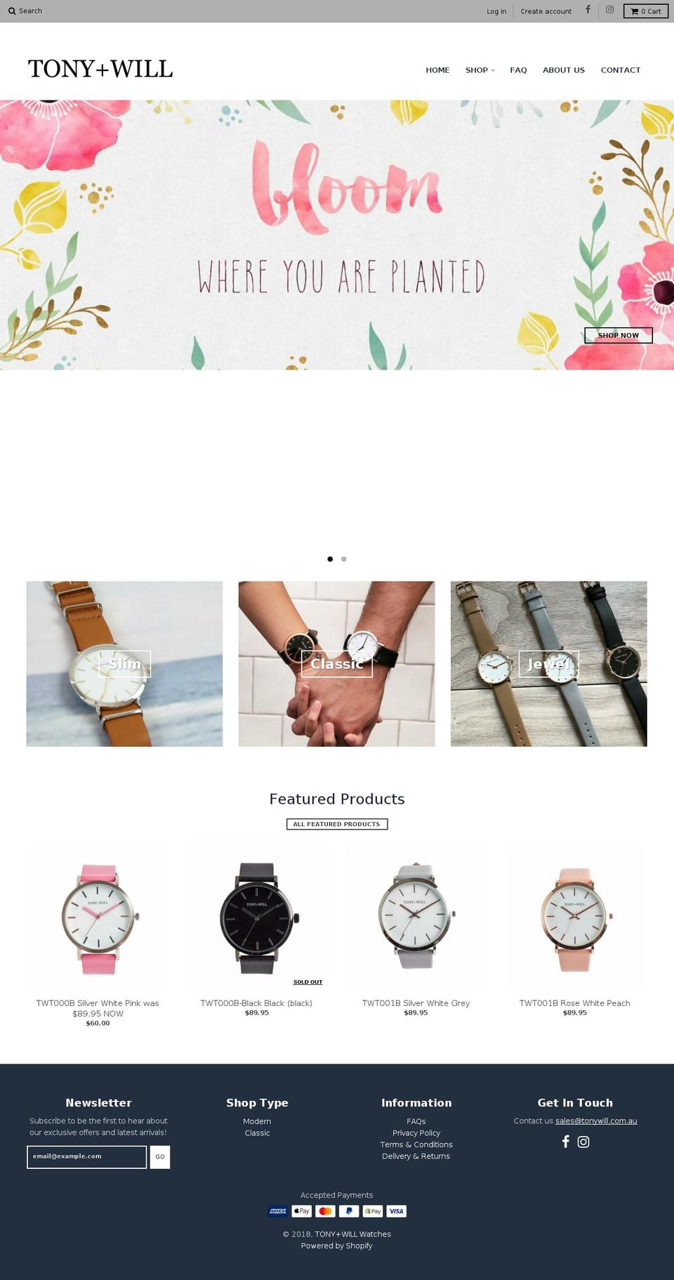 THF-DEV Shopify theme site example tonywill.com.au