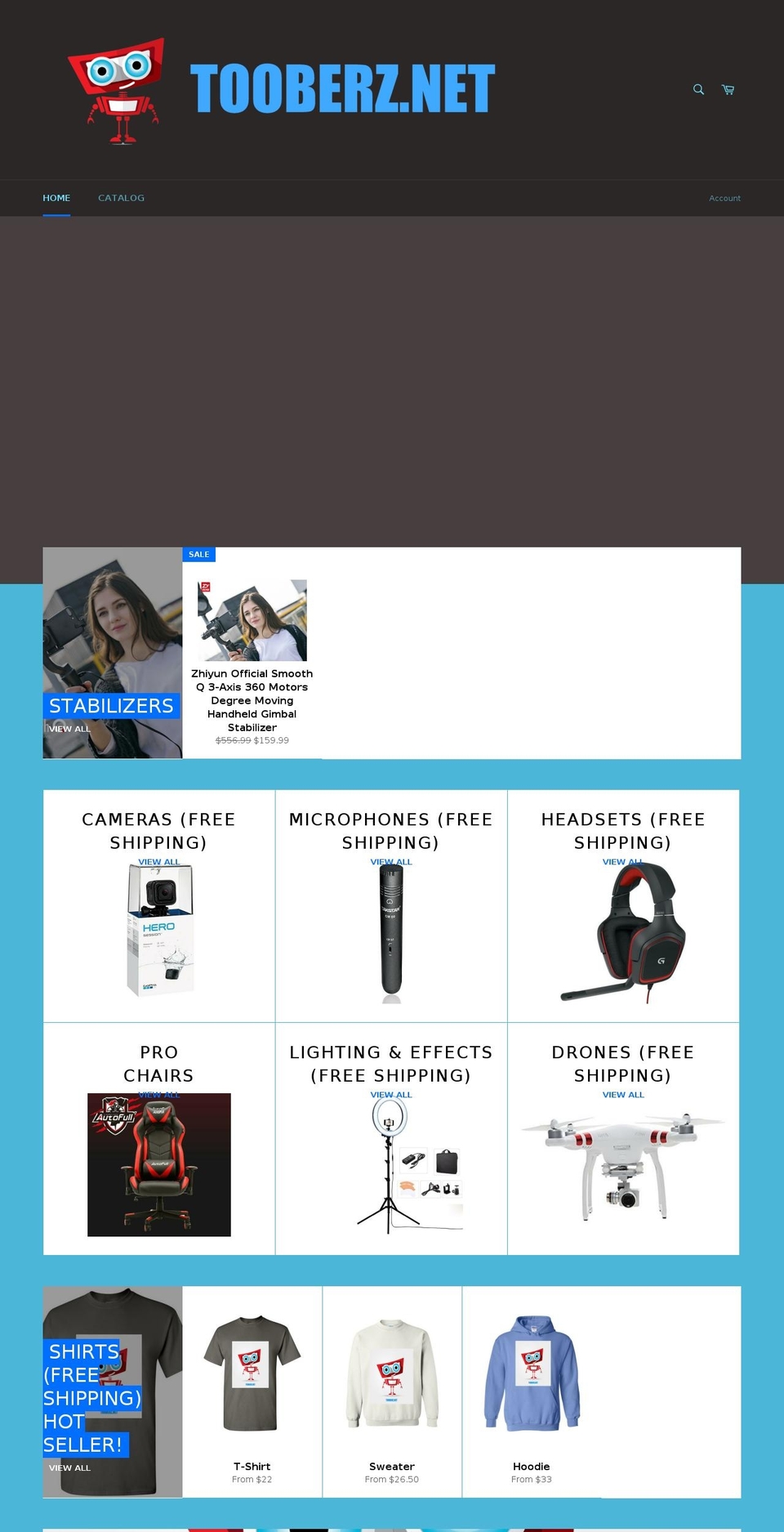 tooberz.net shopify website screenshot
