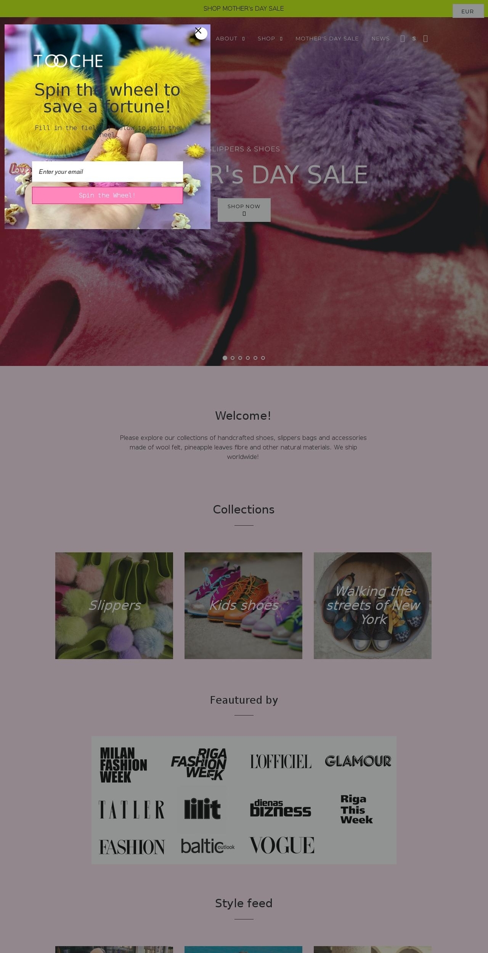 tooche.me shopify website screenshot