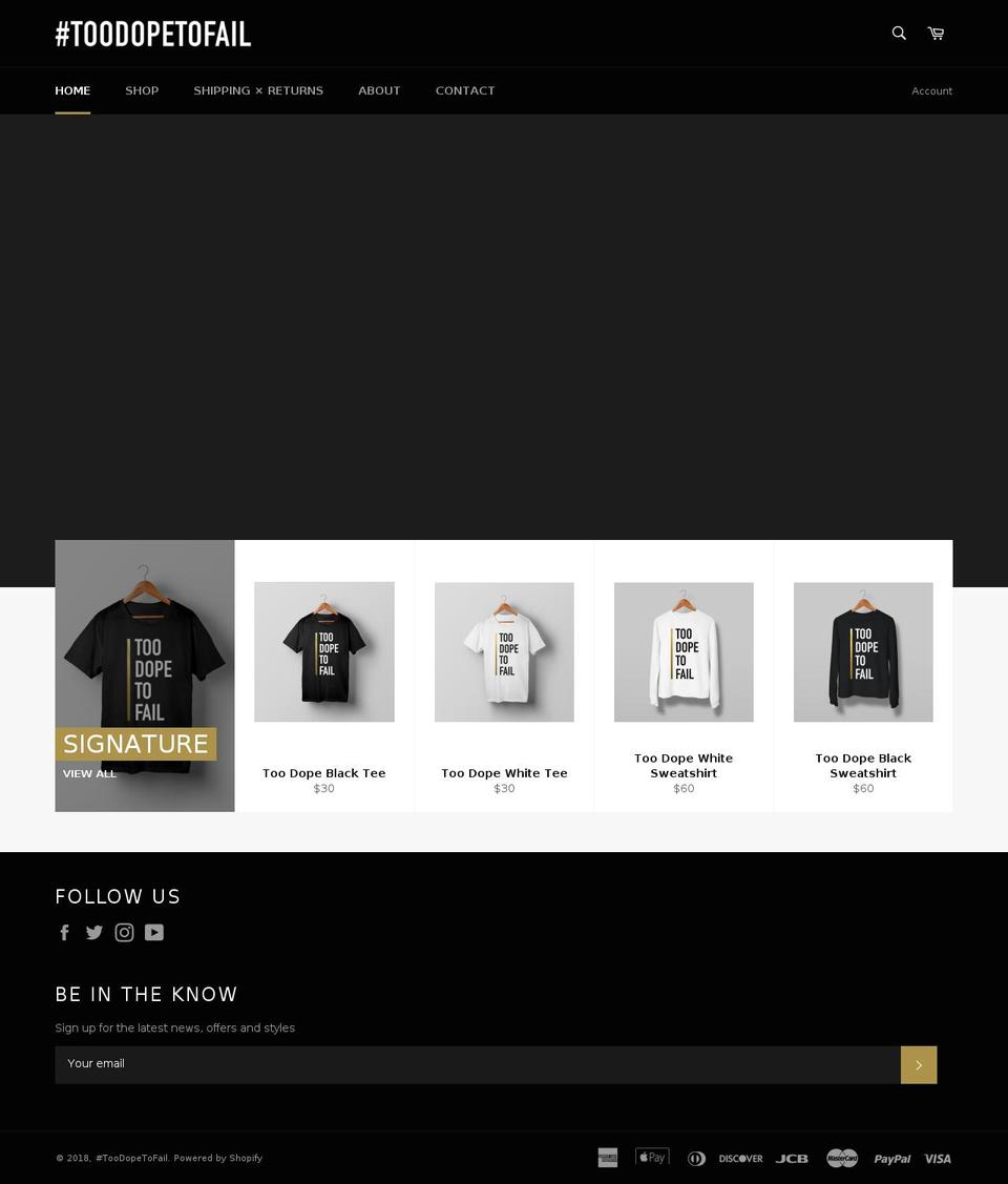 toodopetofail.com — Shopify storefront screenshot