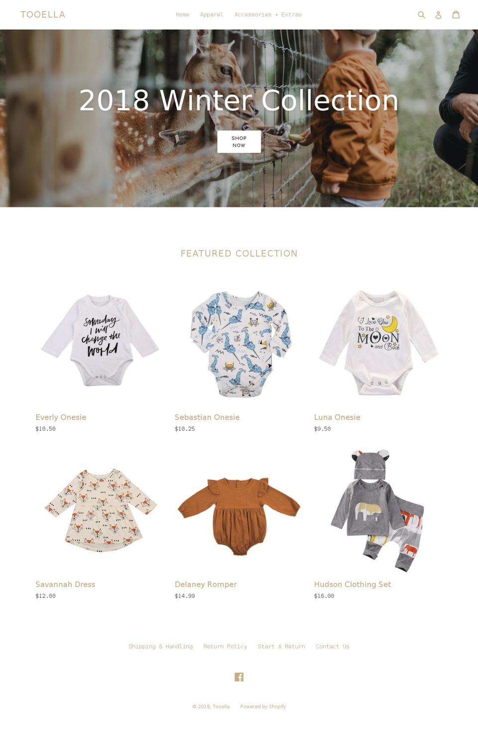 tooella.com — Shopify storefront screenshot