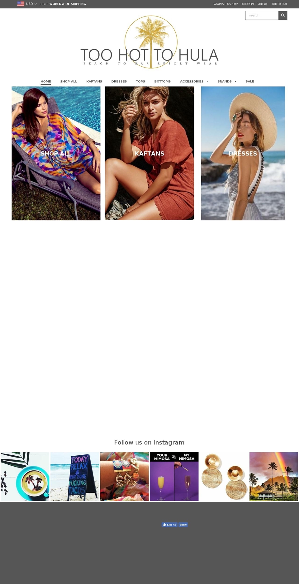 toohottohula.com — Shopify storefront screenshot