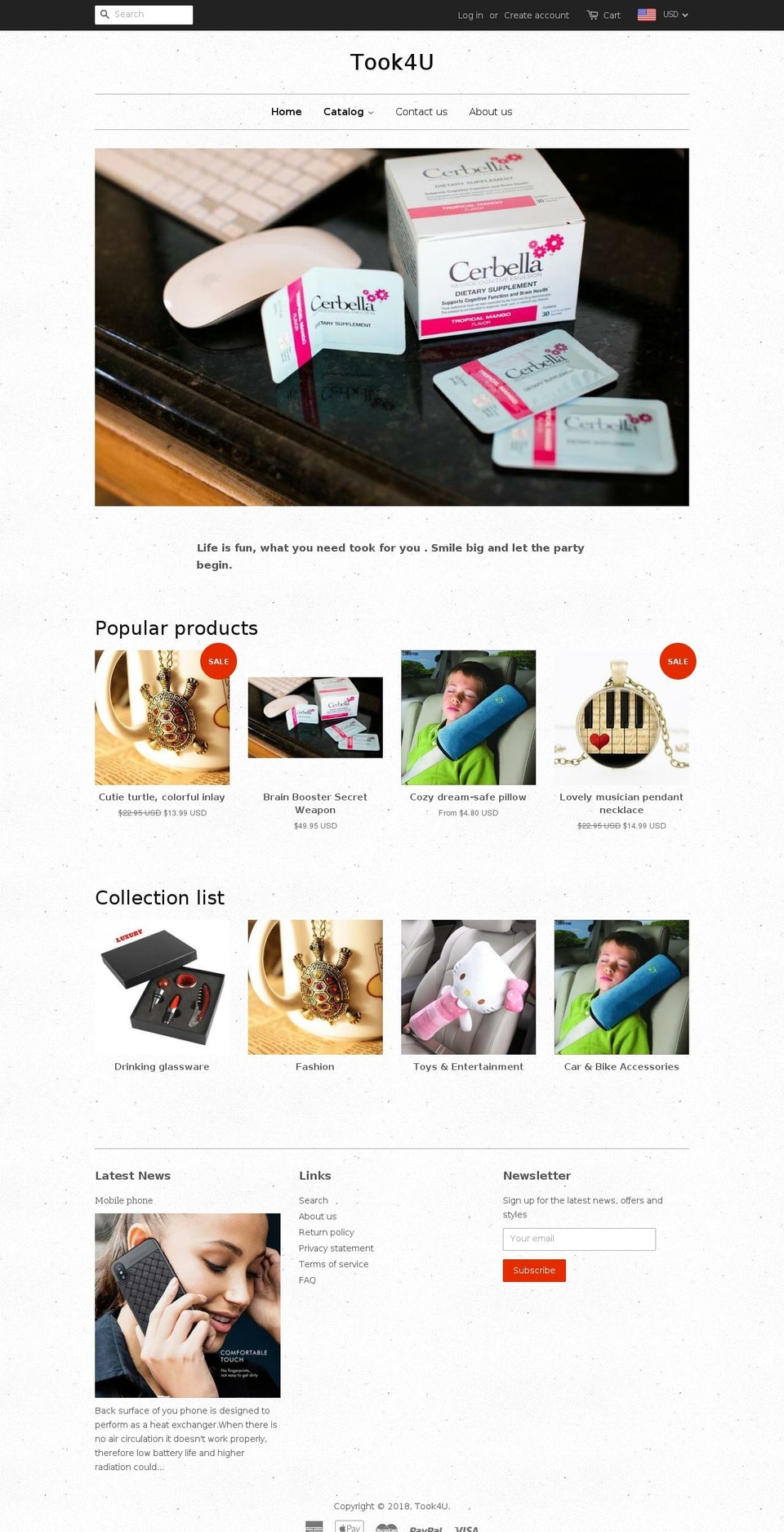 took4u.com — Shopify storefront screenshot