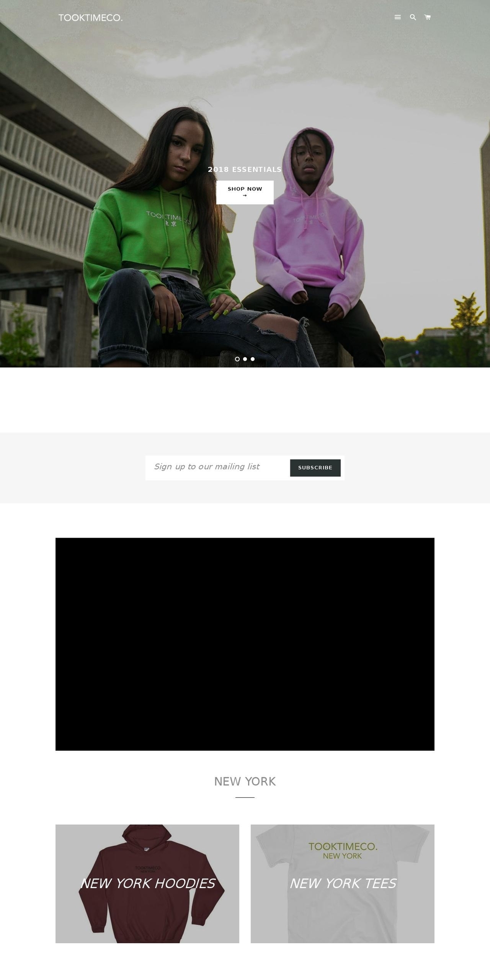 tooktimeco.com — Shopify storefront screenshot