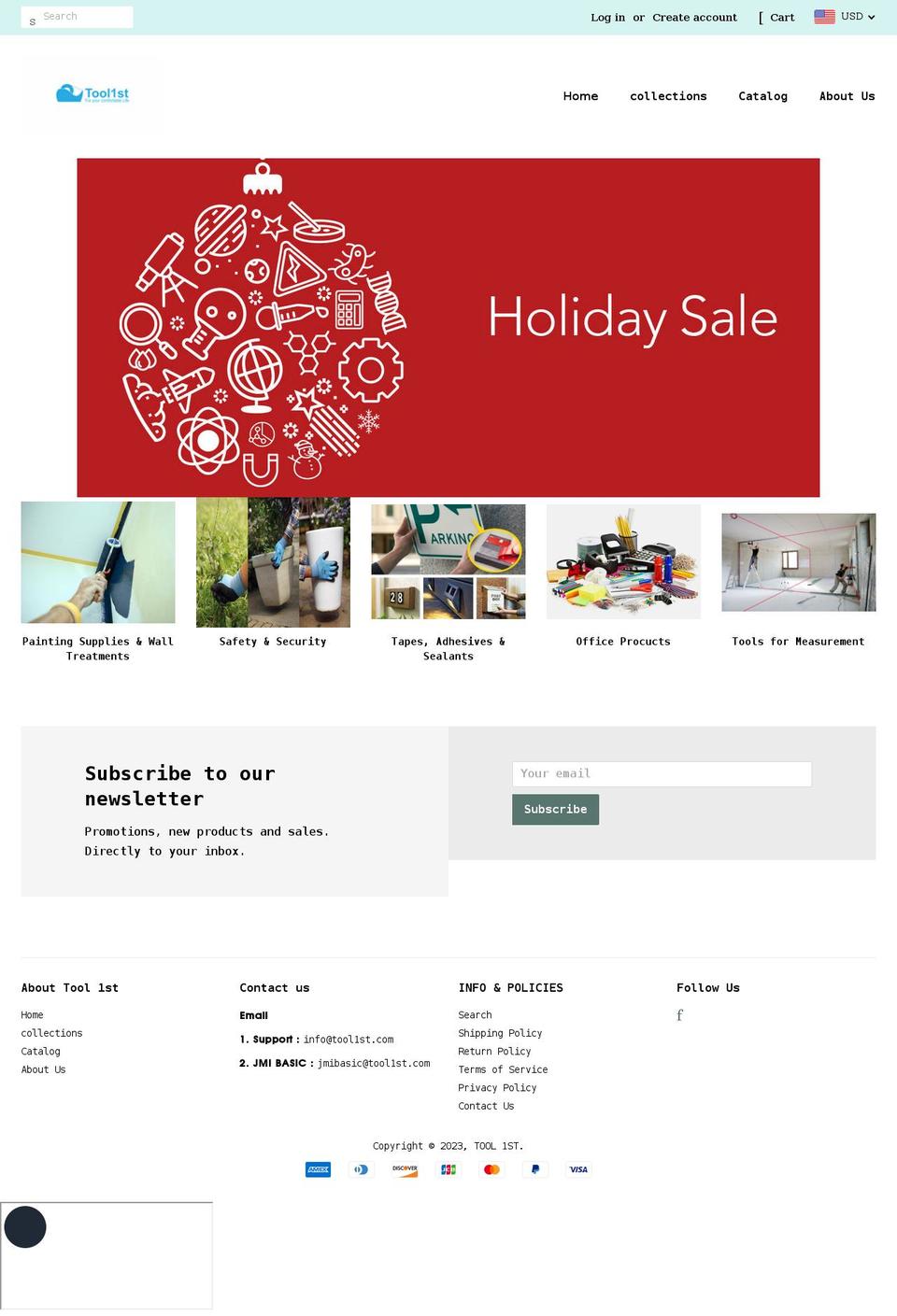tool1st.com shopify website screenshot