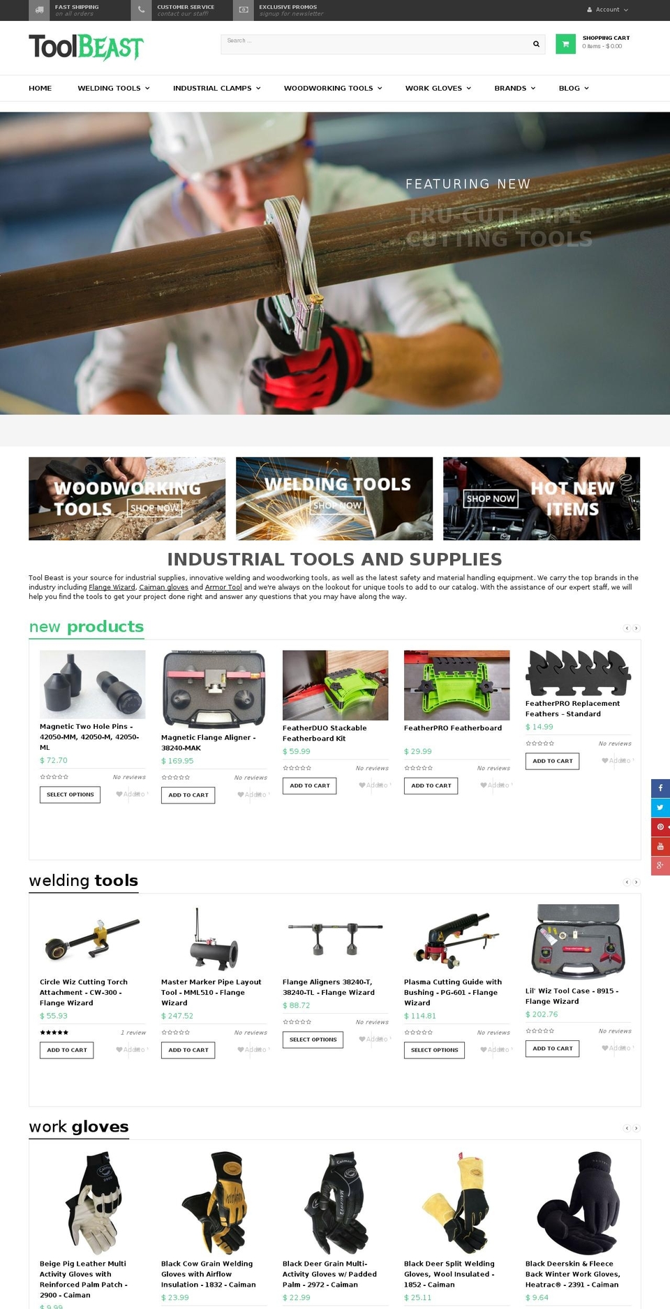 toolbeast.us shopify website screenshot