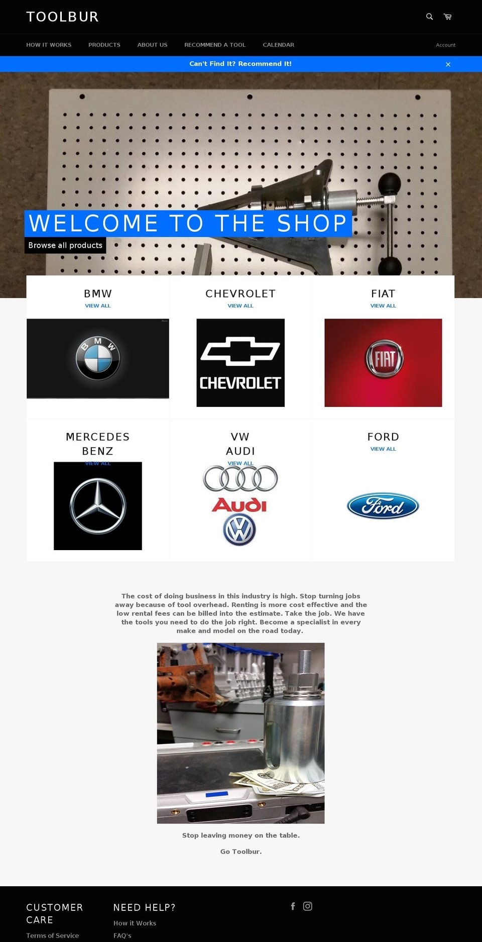 toolbur.com shopify website screenshot