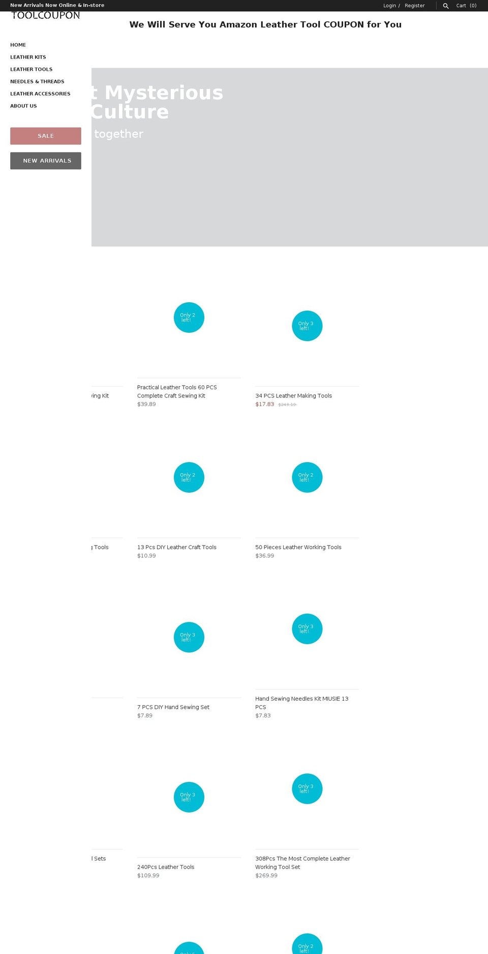 toolcoupon.com shopify website screenshot
