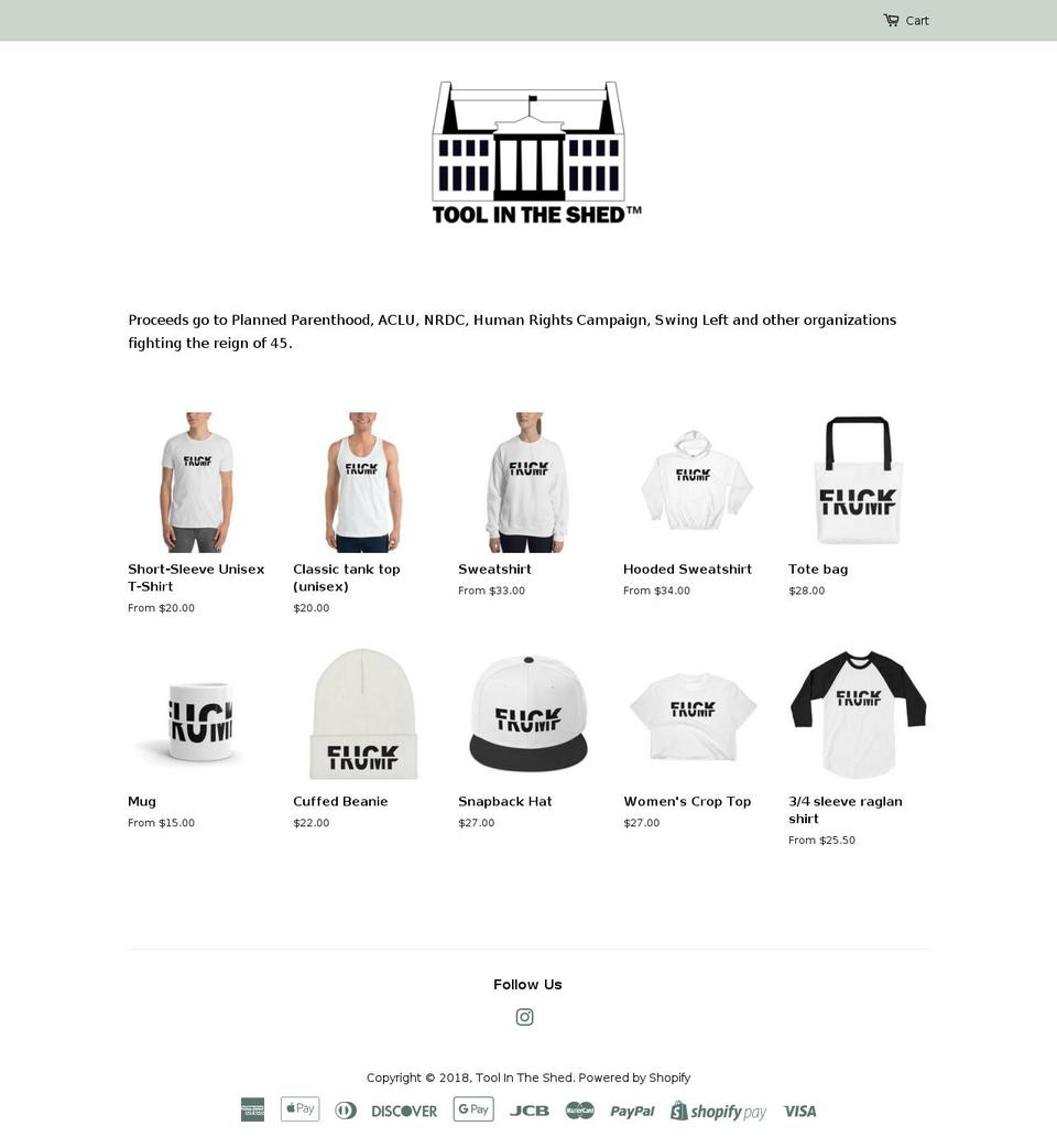 toolintheshed.com — Shopify storefront screenshot