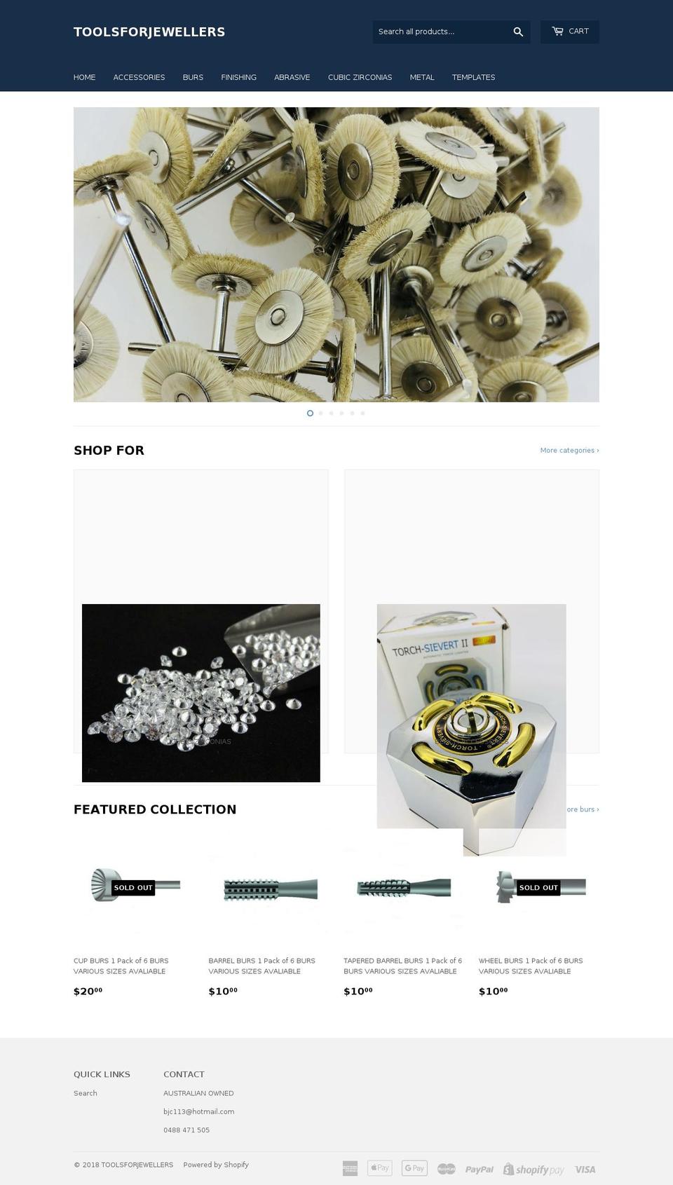 toolsforjewellers.com — Shopify storefront screenshot