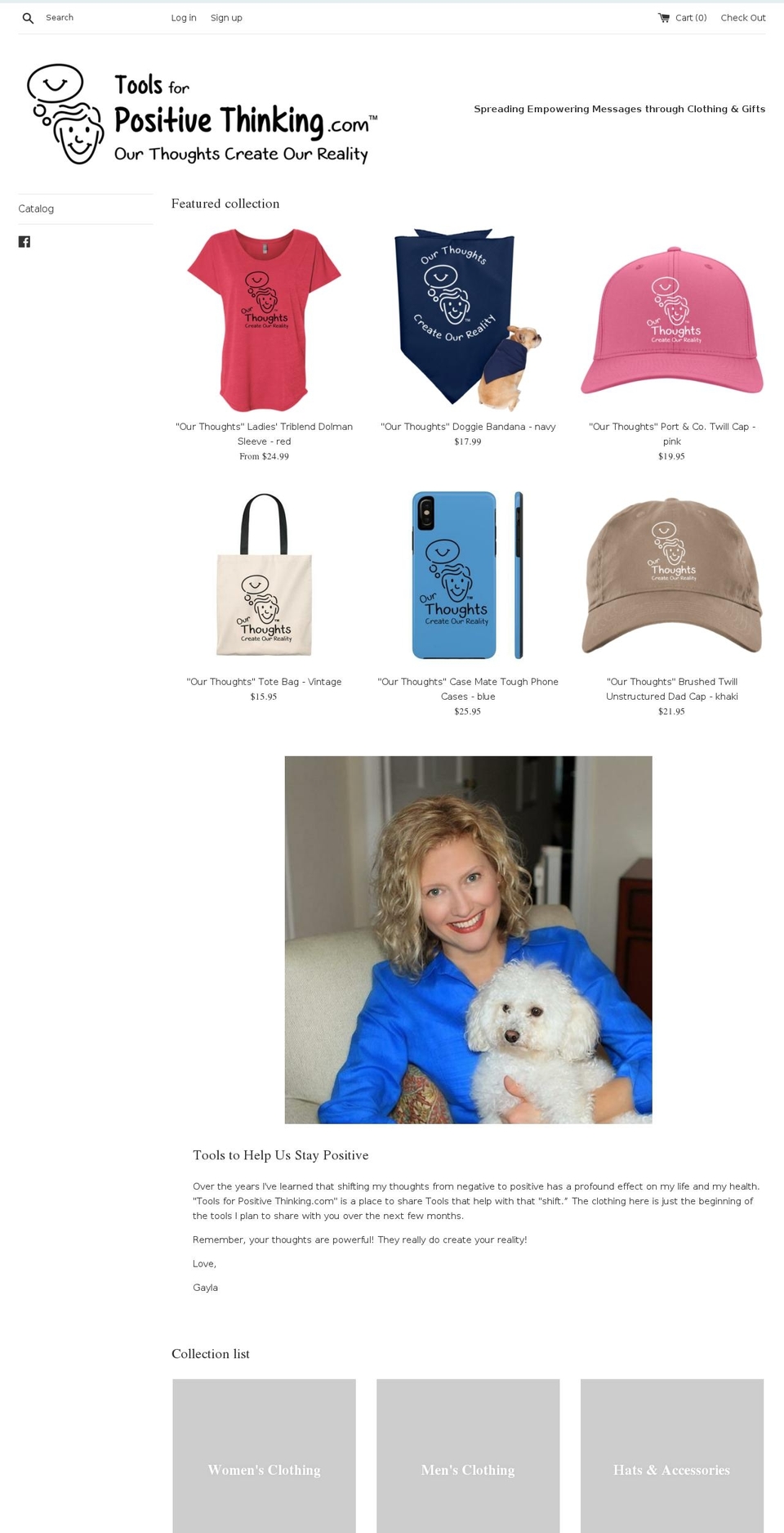 toolsforpositivethinking.com — Shopify storefront screenshot