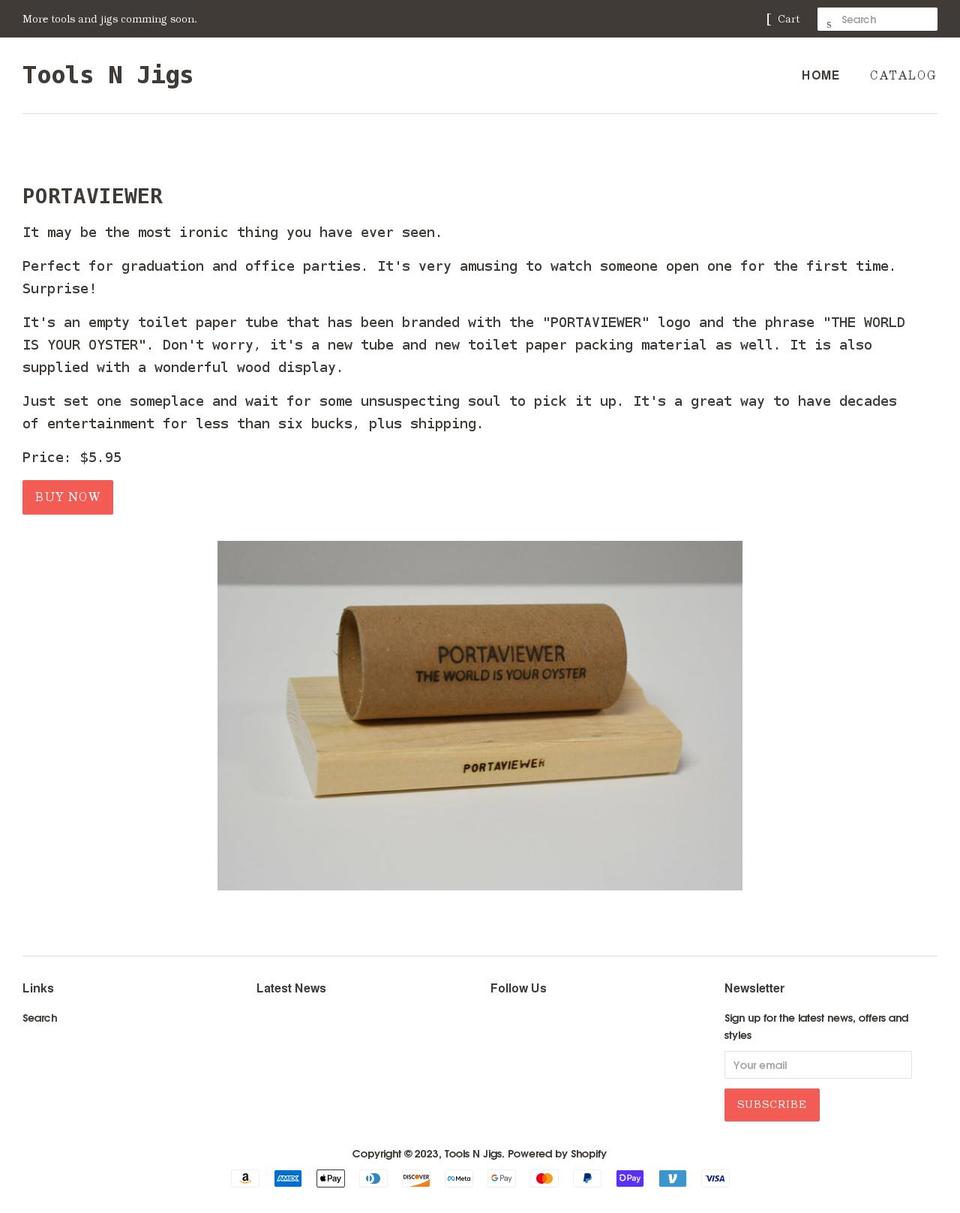 toolsnjigs.com shopify website screenshot
