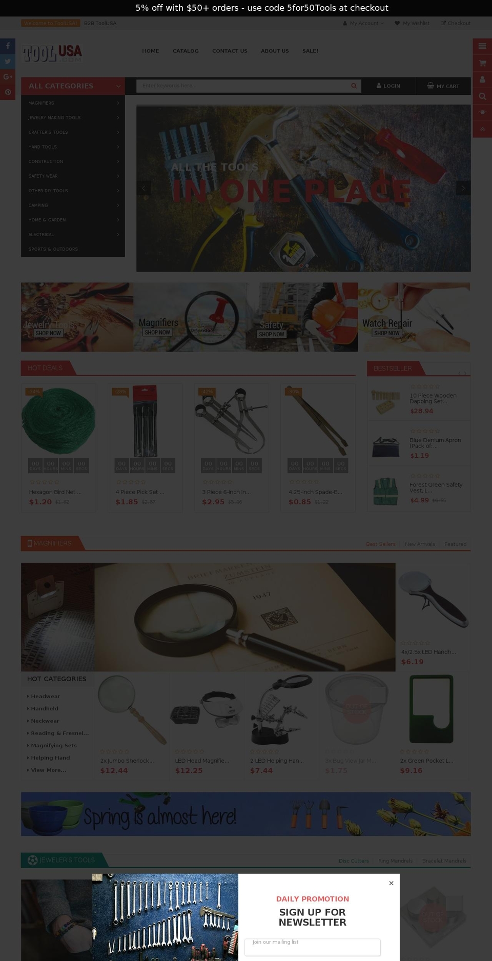 maxshop-home-1 Shopify theme site example toolusa.com