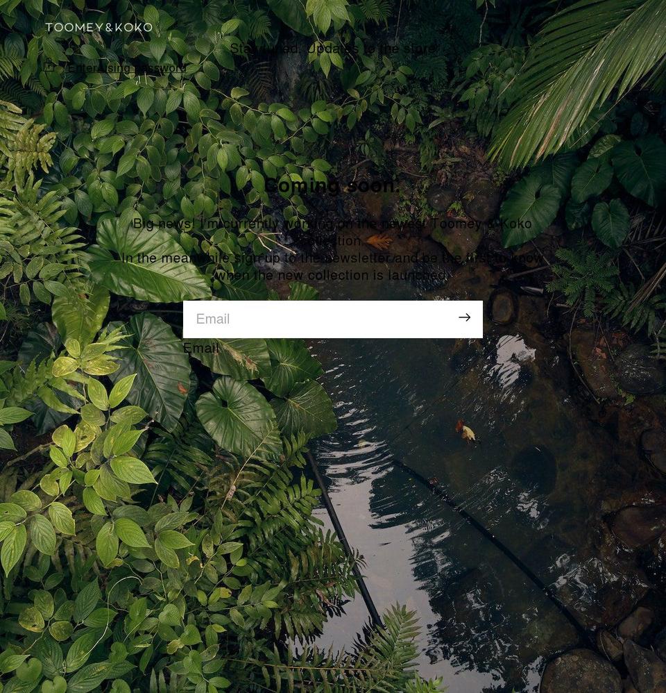 toomeyandkoko.com shopify website screenshot