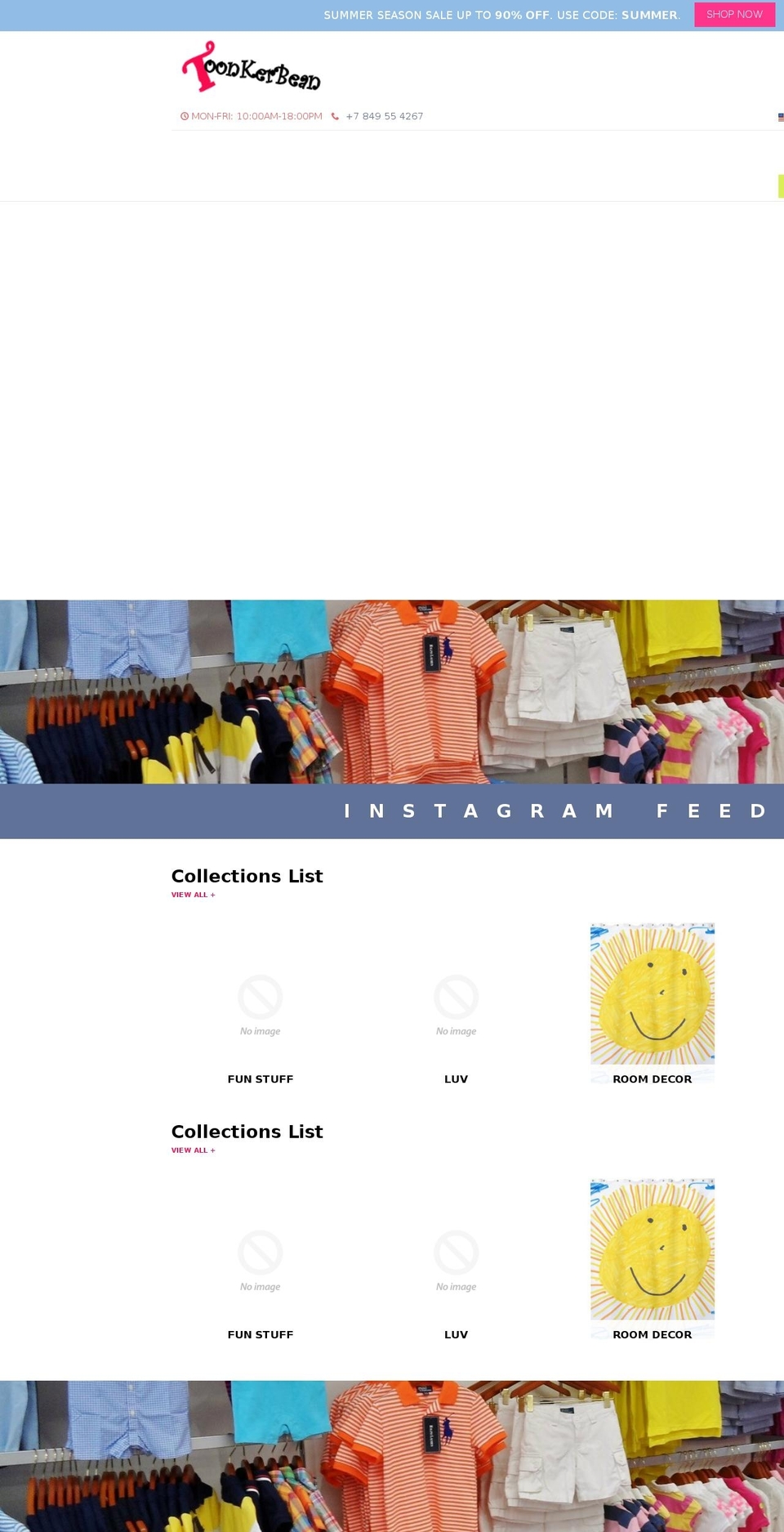 toonkerbean.com shopify website screenshot