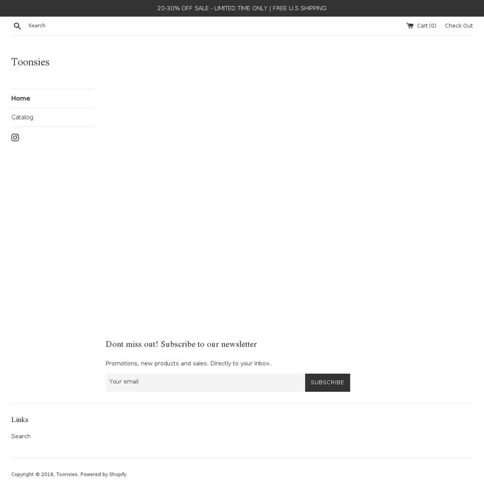 toonsie.com — Shopify storefront screenshot
