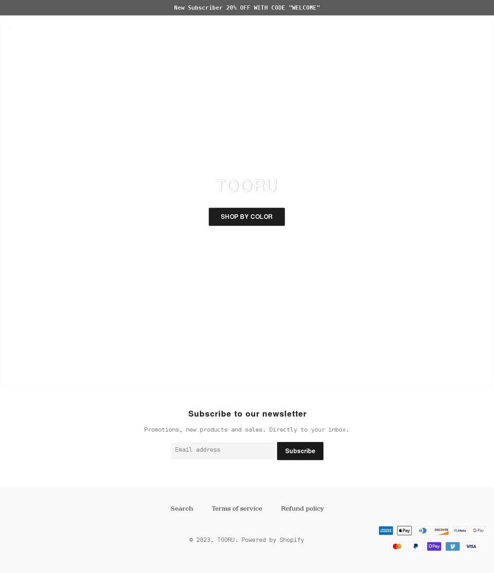 tooruscrubs.com shopify website screenshot