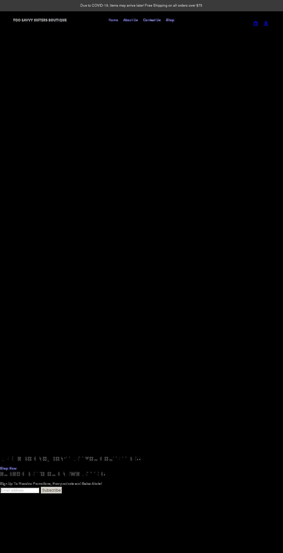 toosavvysisters.com shopify website screenshot