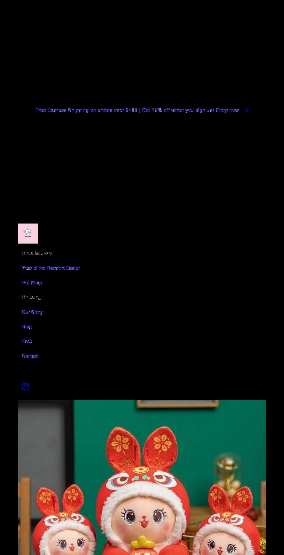 toosquishy.com shopify website screenshot