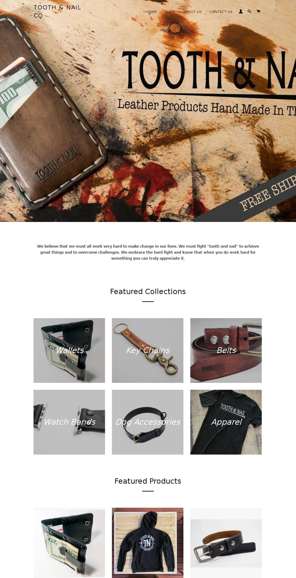 toothandnailco.com — Shopify storefront screenshot