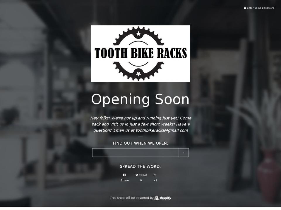 toothbikeracks.com shopify website screenshot