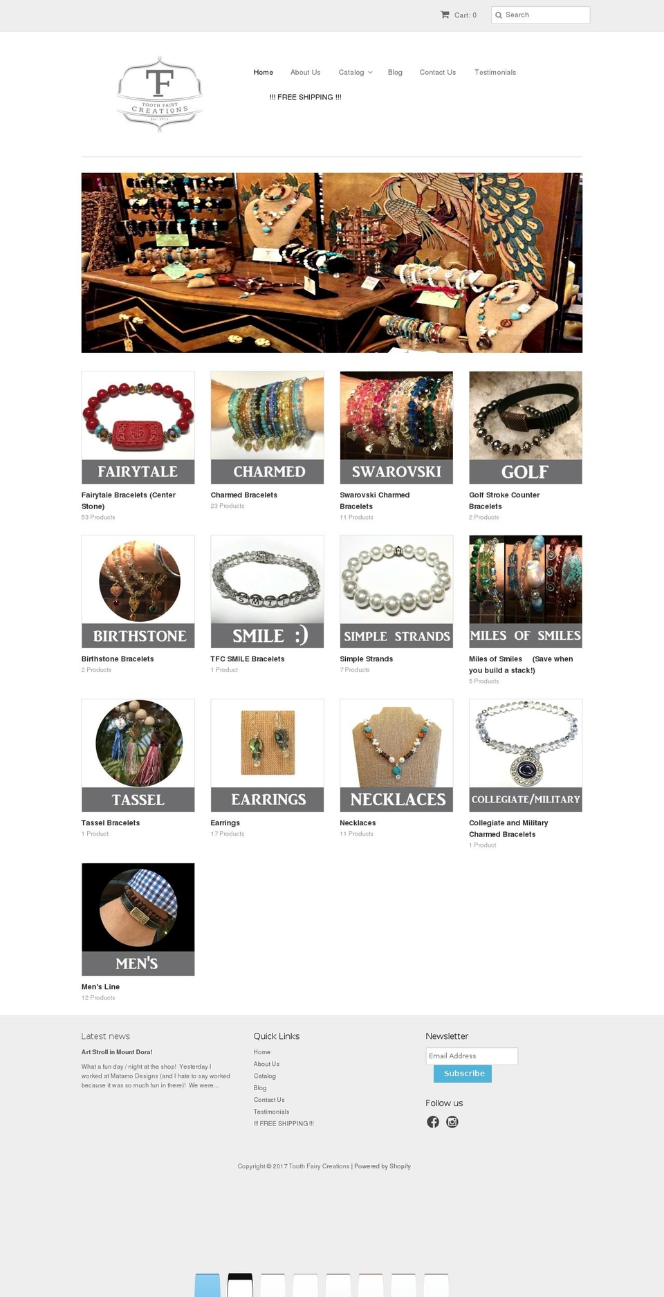 toothfairycreations.com shopify website screenshot