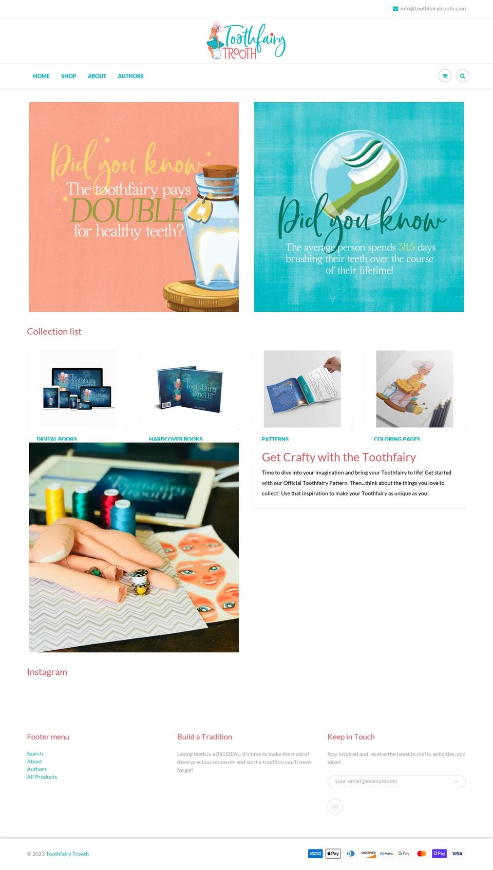 toothfairytrooth.com — Shopify storefront screenshot