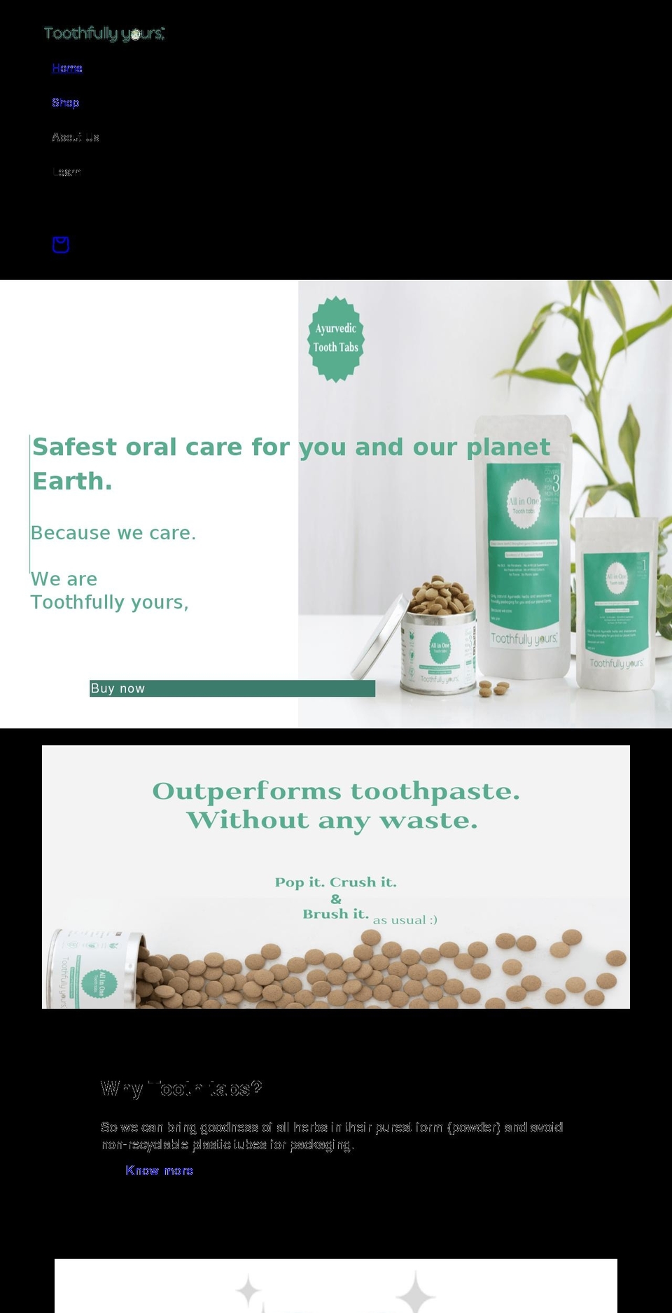 toothfullyyours.in shopify website screenshot