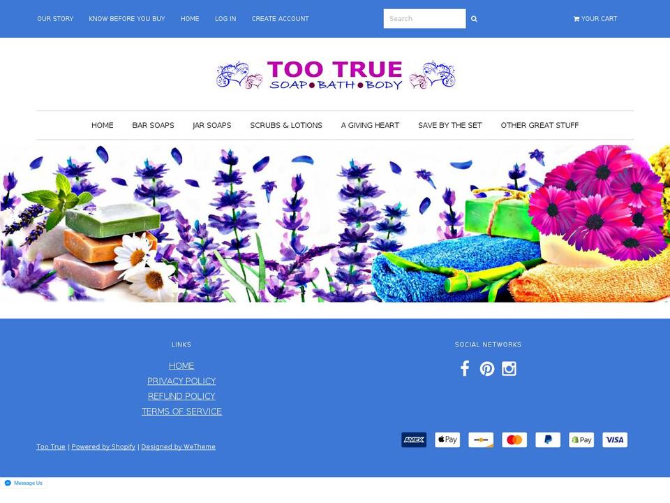 tootrue.com — Shopify storefront screenshot