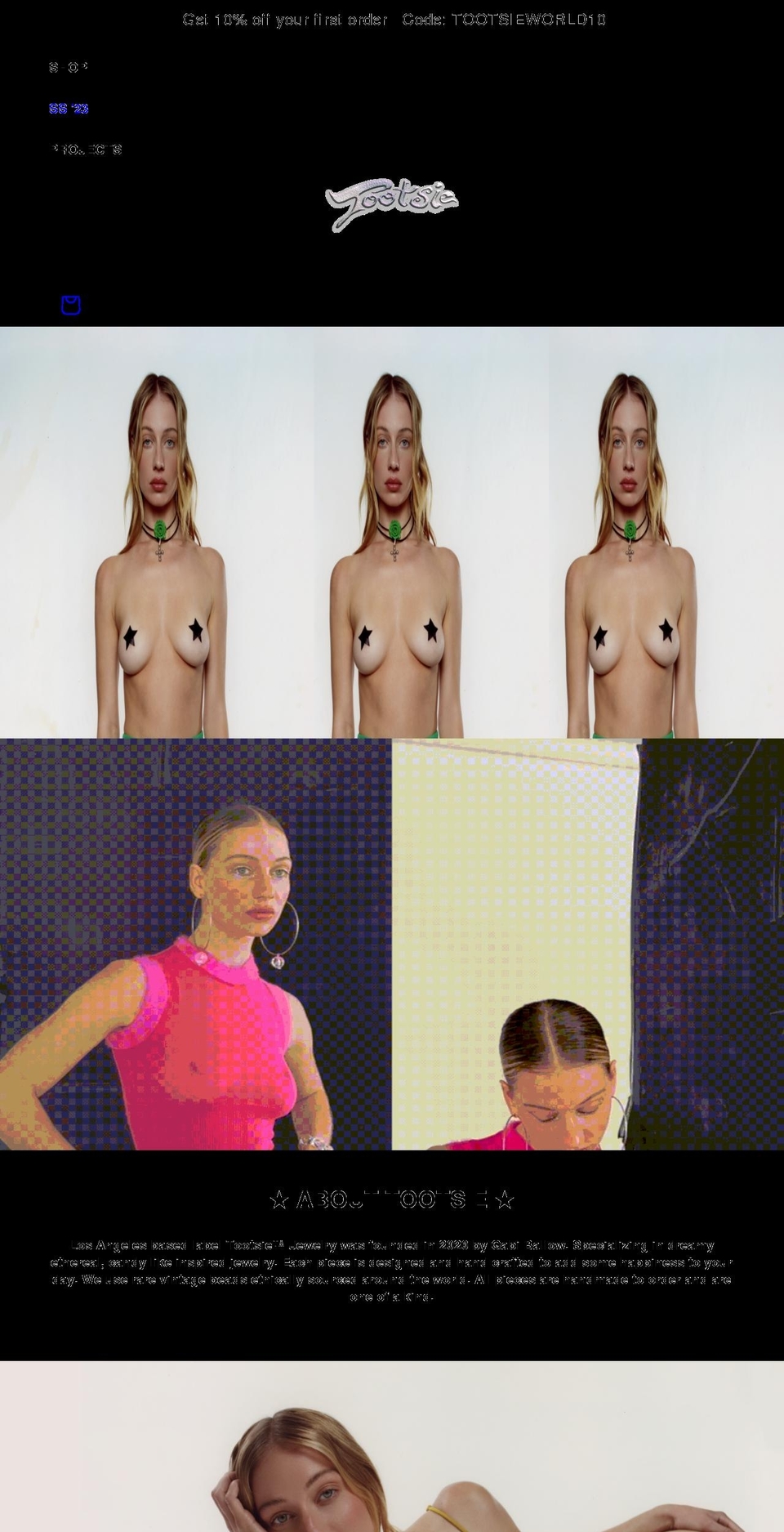 tootsiejewelry.com shopify website screenshot